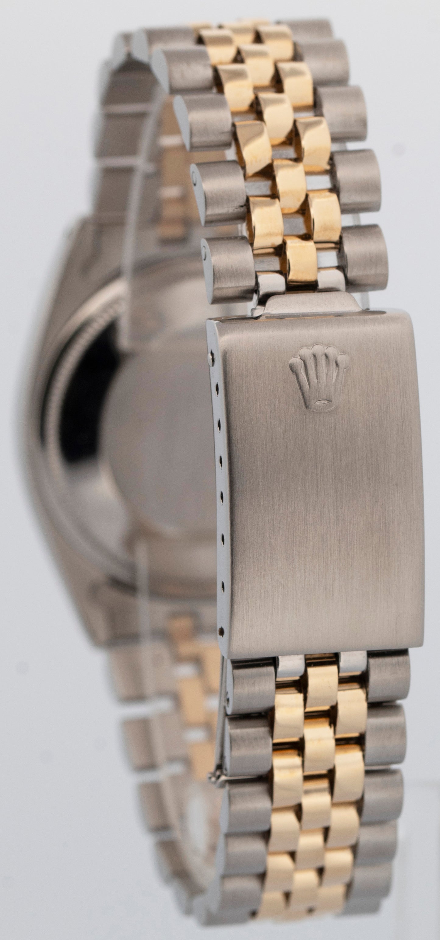 Rolex Oyster Perpetual Date SILVER Two-Tone Gold Stainless Steel 34mm 1500 Watch