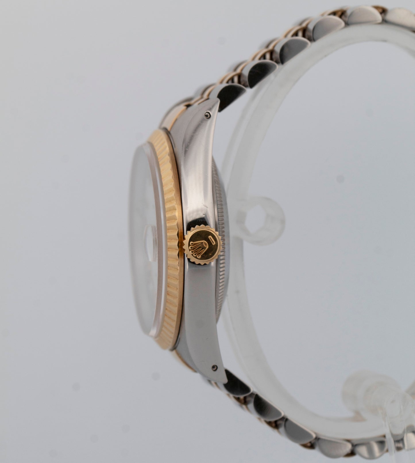 1990 PAPERS Rolex DateJust WHITE Two-Tone Yellow Gold Steel 36mm 16233 Watch BOX