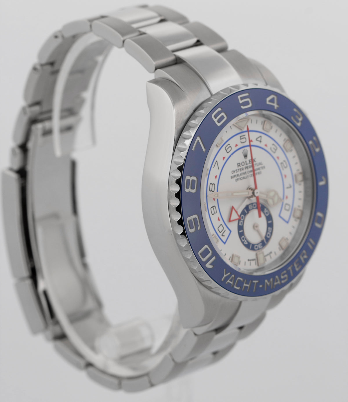 2022 Rolex Yacht-Master II 116680 White Stainless Steel 44mm Watch Box Papers