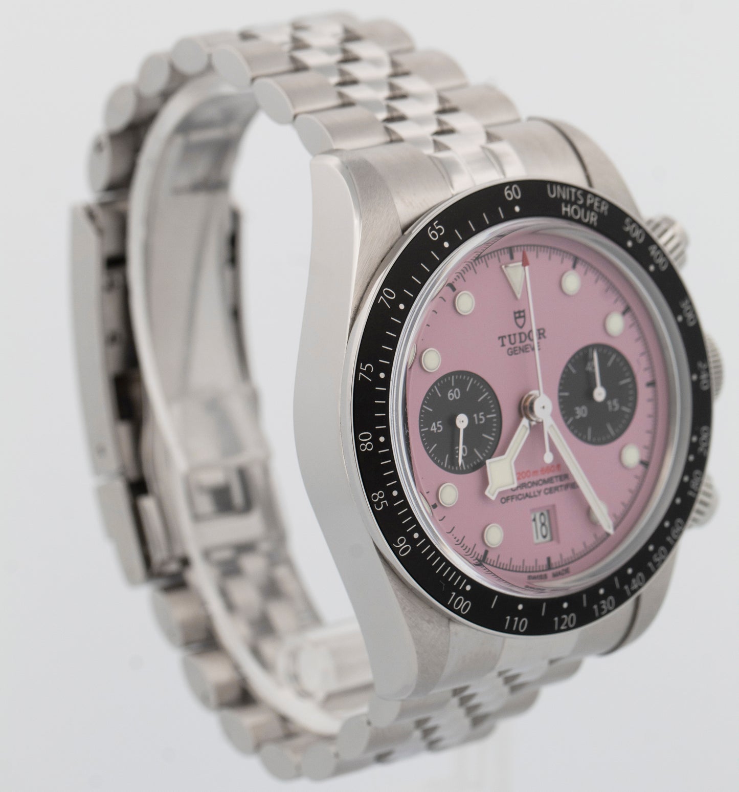 2024 PAPERS Tudor Black Bay Chrono PINK Stainless Steel 41mm 79360N Watch BOX