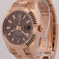 2025 Rolex Sky-Dweller Chocolate Brown 18K Gold Oyster 42mm 336935 Box Papers