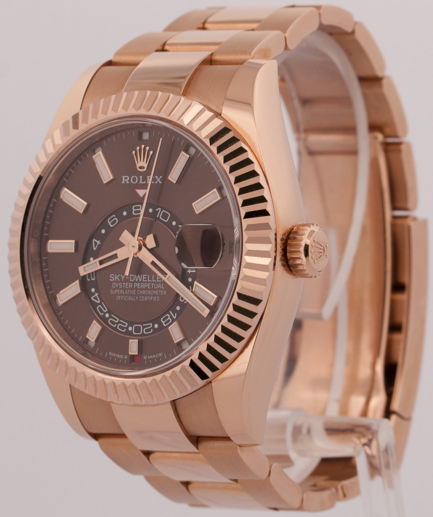 2025 Rolex Sky-Dweller Chocolate Brown 18K Gold Oyster 42mm 336935 Box Papers