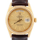 PAPERS Rolex Day-Date President Champagne Tapestry 18K Gold 36mm Watch 18038 BOX