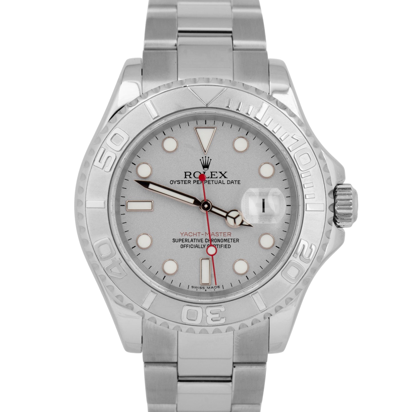 MINT Rolex Yacht-Master PLATINUM Stainless Steel Oyster 40mm Watch 16622 BOX