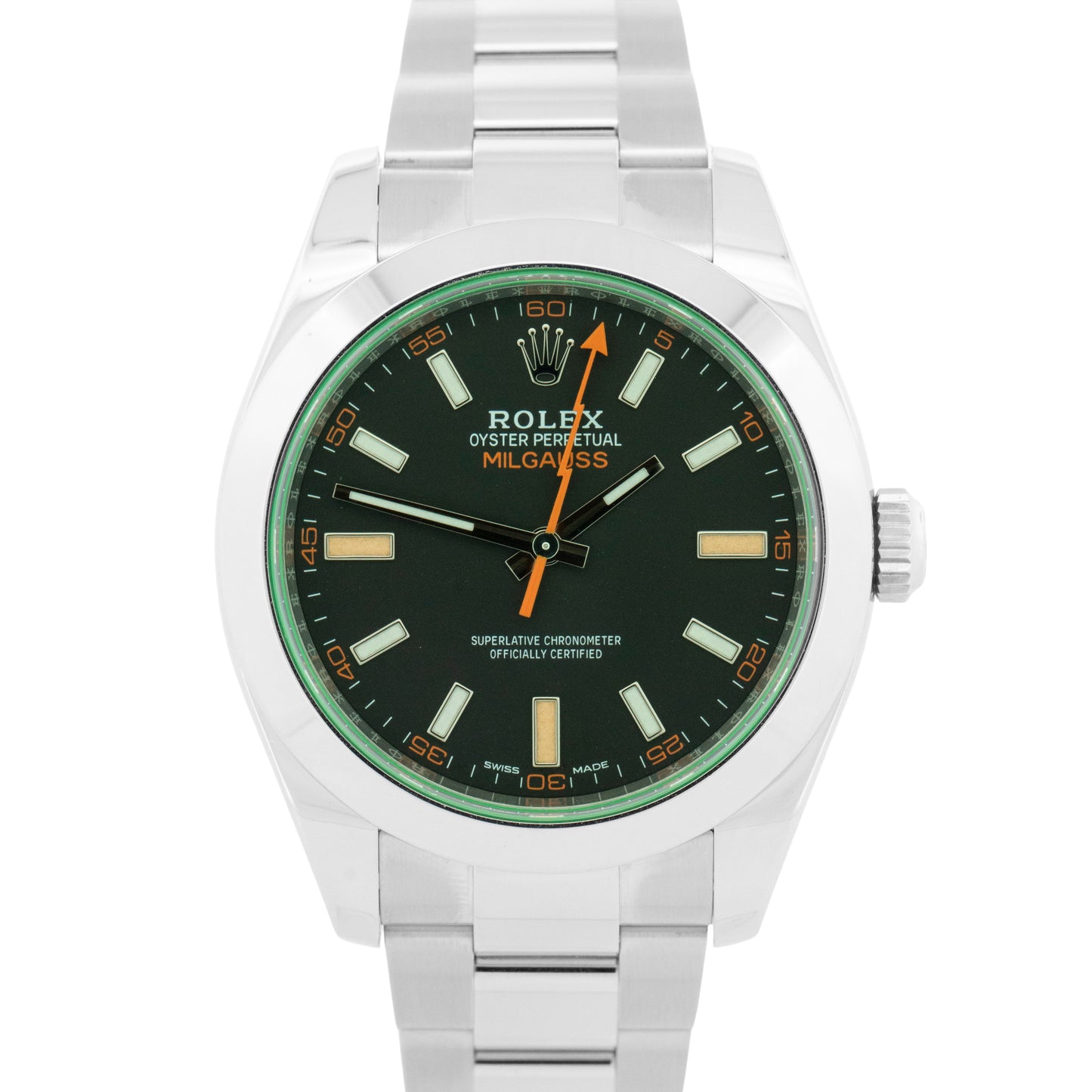 2023 Rolex Rolex Milgauss 116400 GV Black Steel 40mm Watch Box Papers