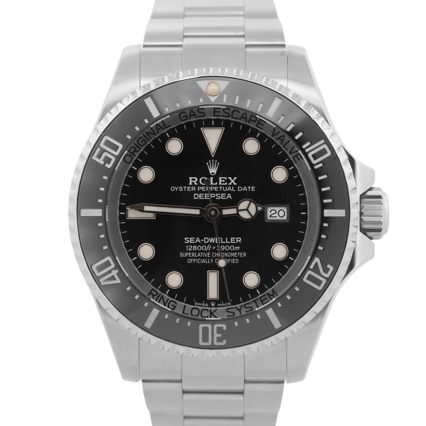 MINT Rolex Sea-Dweller Deepsea 126660 Black Stainless Steel Dive 44mm Watch