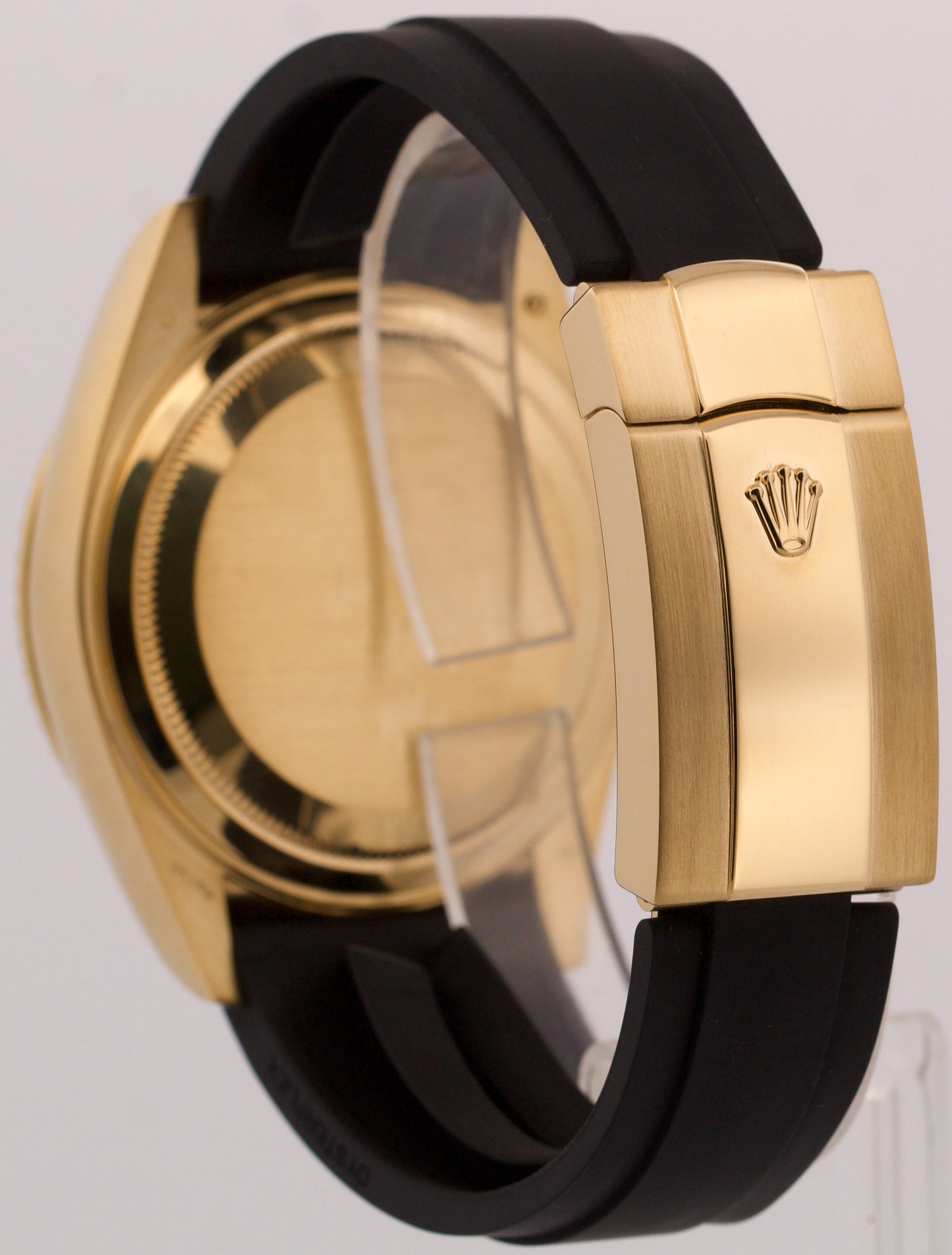 Rolex Sky-Dweller 18K Yellow Gold CHAMPAGNE Oysterflex Rubber 42mm 326238 BOX