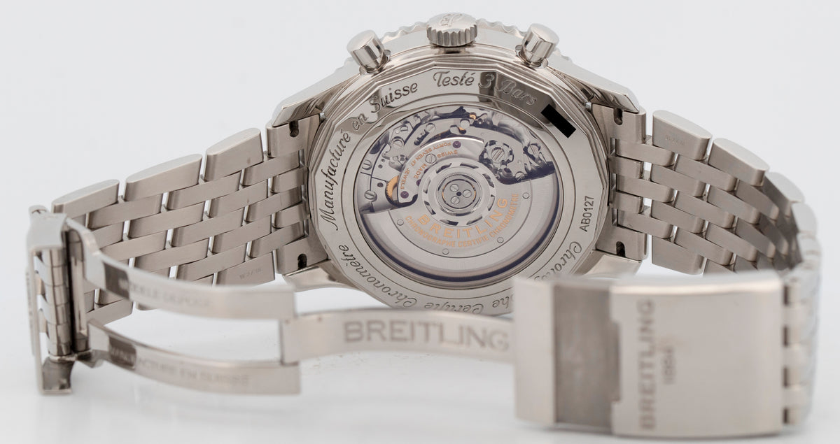Breitling Navitimer 01 46 AB0127 Blue Stainless Steel 46mm Watch Box Papers