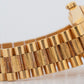 Rolex Day-Date President 36mm Silver BARK Quickset 18K Yellow Gold Watch 18078