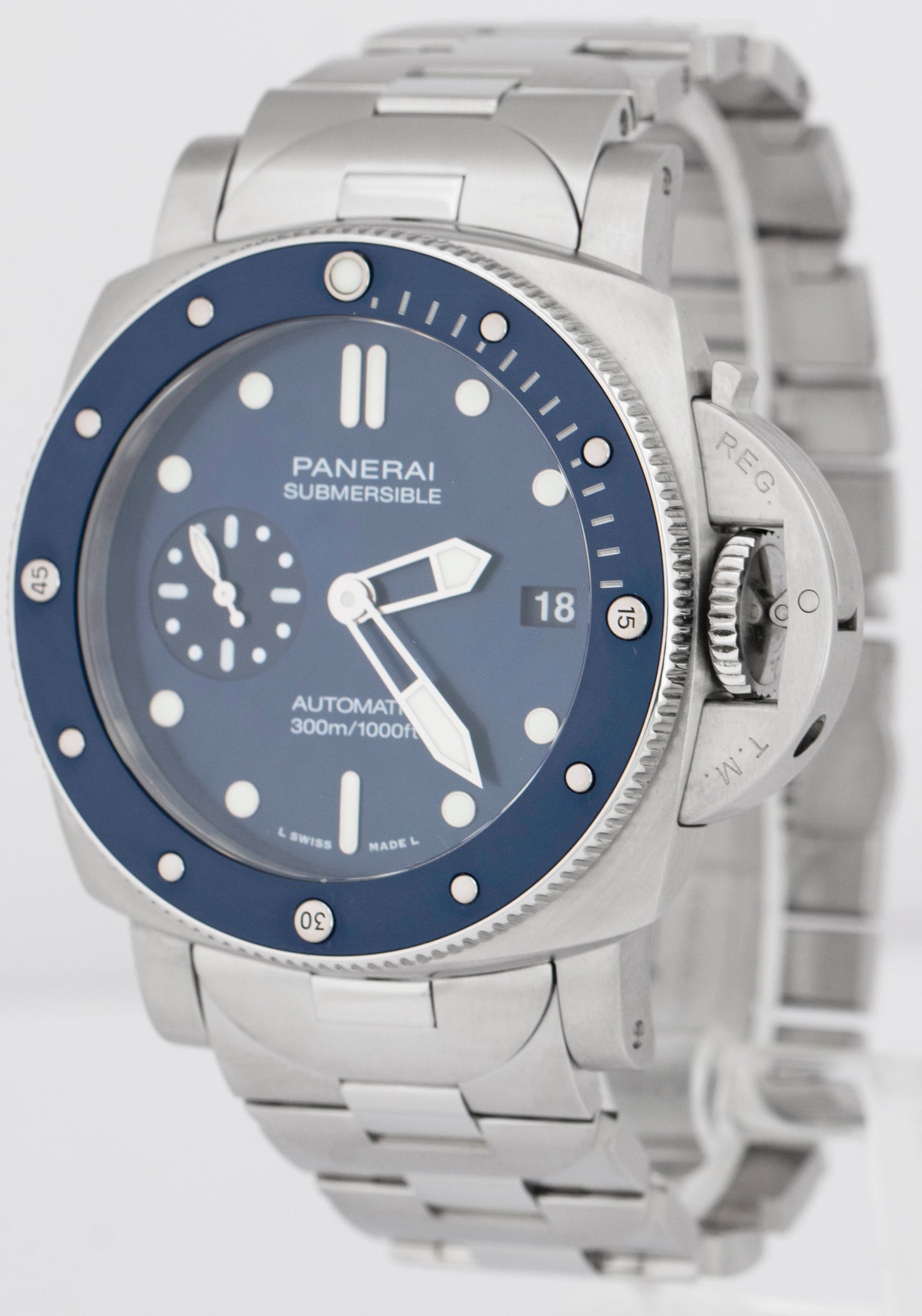 MINT 2022 PAPERS Panerai Submersible BLU NOTTE PAM 1068 42mm Blue PAM01068 BOX