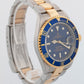 2009 PAPERS Rolex Submariner Date BLUE Rehaut Two-Tone 40mm 16613 LB Watch BOX