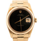 Rolex DateJust 1601 Factory Onyx 18K Yellow Gold DateJust President 36mm Watch