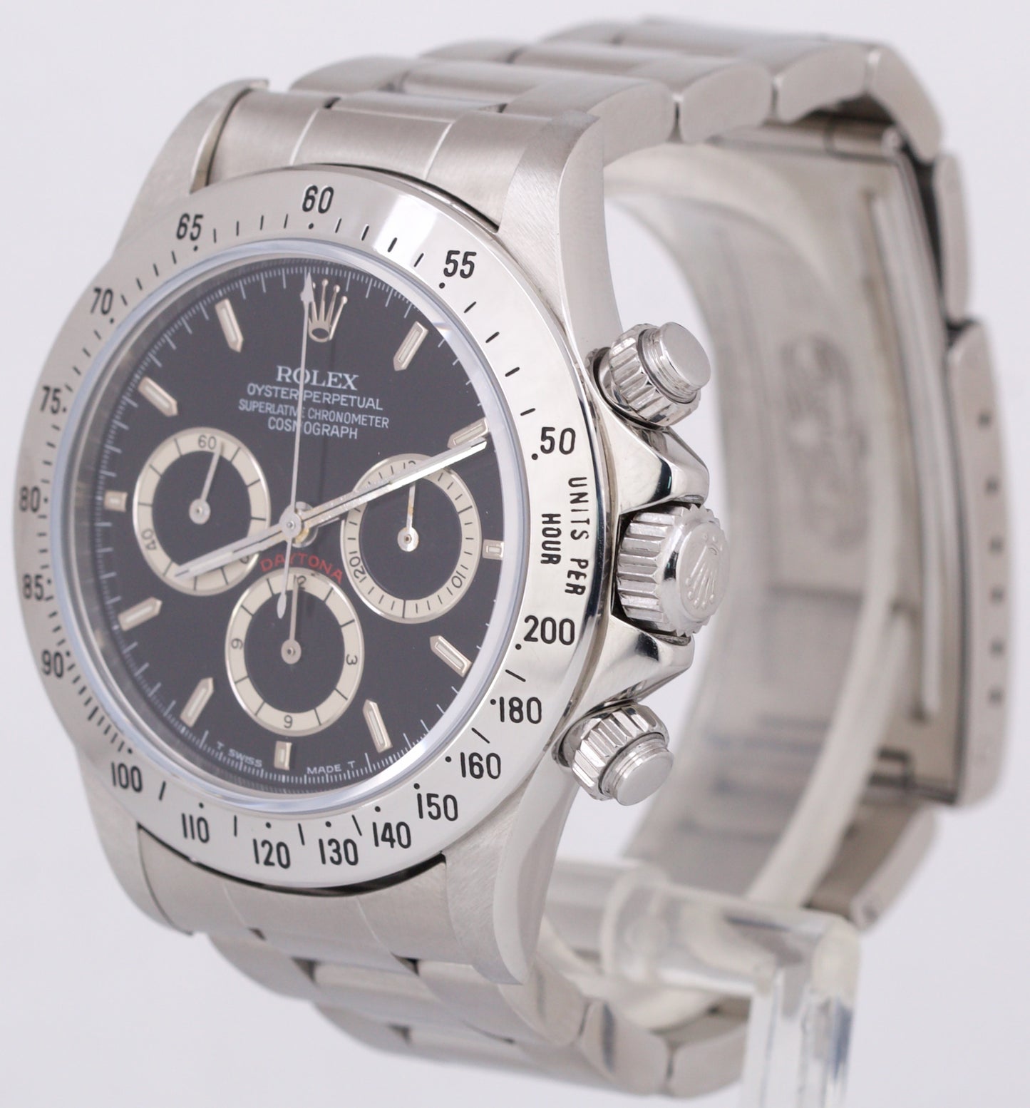 RARE 1988 Rolex Daytona Cosmograph ZENITH Black 4-LINE 40mm Stainless 16520