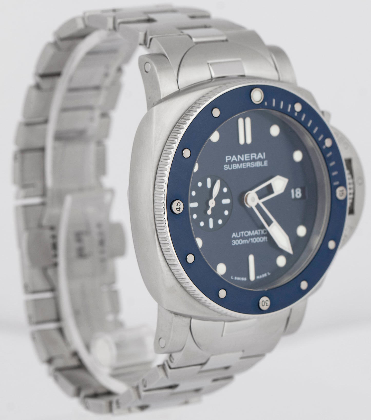 MINT 2022 PAPERS Panerai Submersible BLU NOTTE PAM 1068 42mm Blue PAM01068 BOX