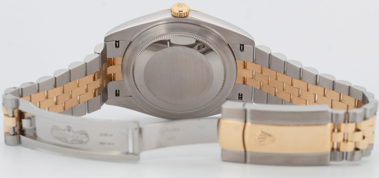 Rolex DateJust 41 DIAMOND Black Two-Tone 18K Yellow Gold Watch 41mm 126333