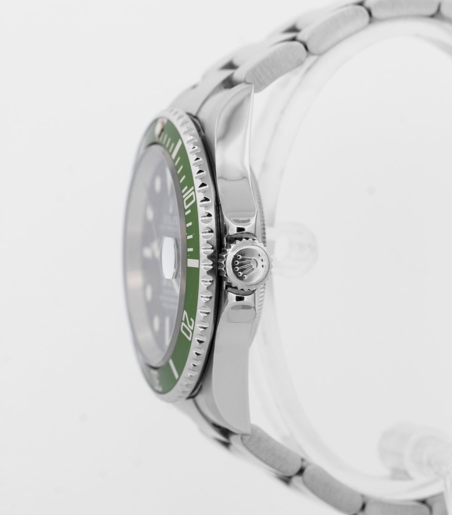 FLAT 4 Rolex Submariner Date 40mm Kermit Green Stainless Steel Watch 16610 LV