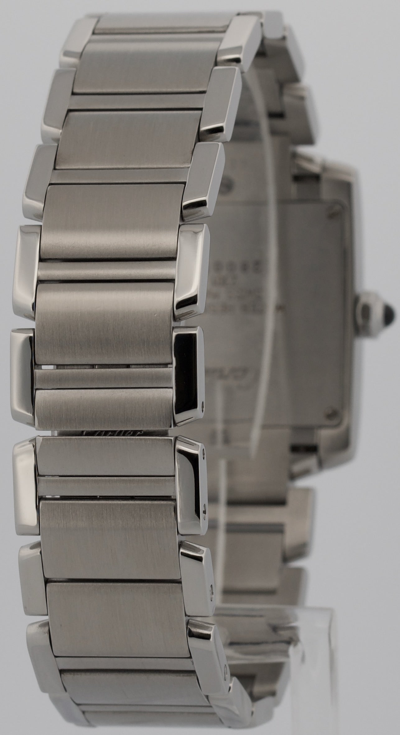 Cartier Tank Francaise 2301 W51003Q3 Mid-Size White Quartz Stainless 25mm Watch