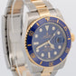 2019 PAPERS Rolex Submariner Date BLUE Two-Tone 18K Steel 40mm 116613 LB BOX