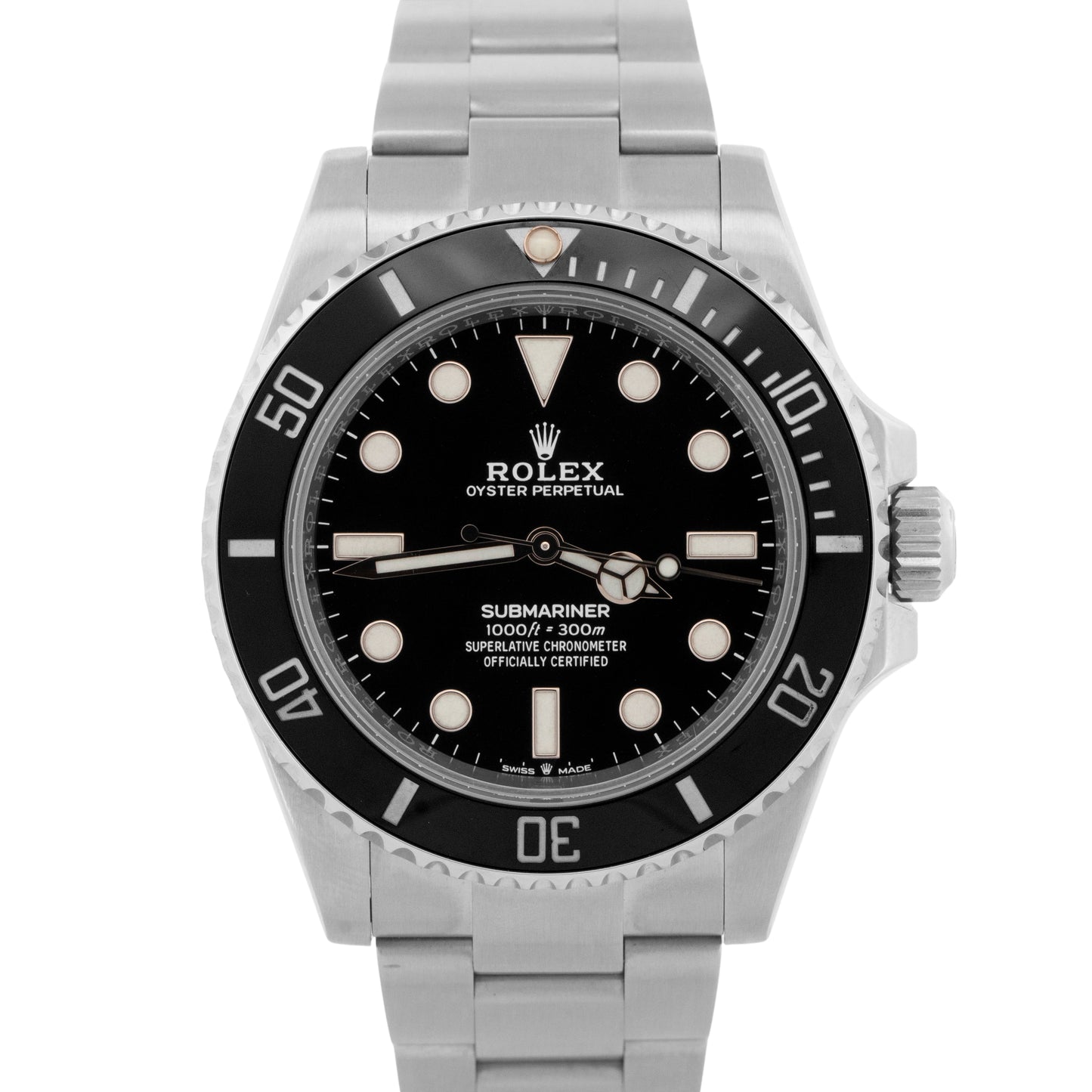 2021 PAPERS Rolex Submariner 41mm No-Date BLACK Ceramic Stainless 124060 LN BOX