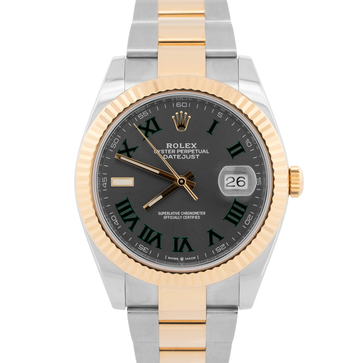 2018 Rolex DateJust 41 126333 Two-Tone Rhodium Wimbledon 41mm Watch Box Papers