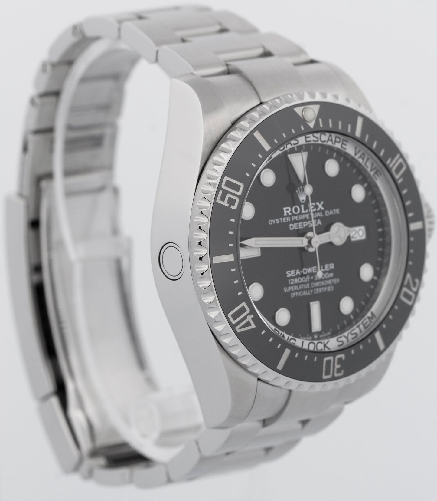 MINT Rolex Sea-Dweller Deepsea 126660 Black Stainless Steel Dive 44mm Watch