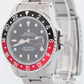 Rolex GMT-Master II 40mm Fat Lady Coke Red Black Stainless Steel Watch 16760