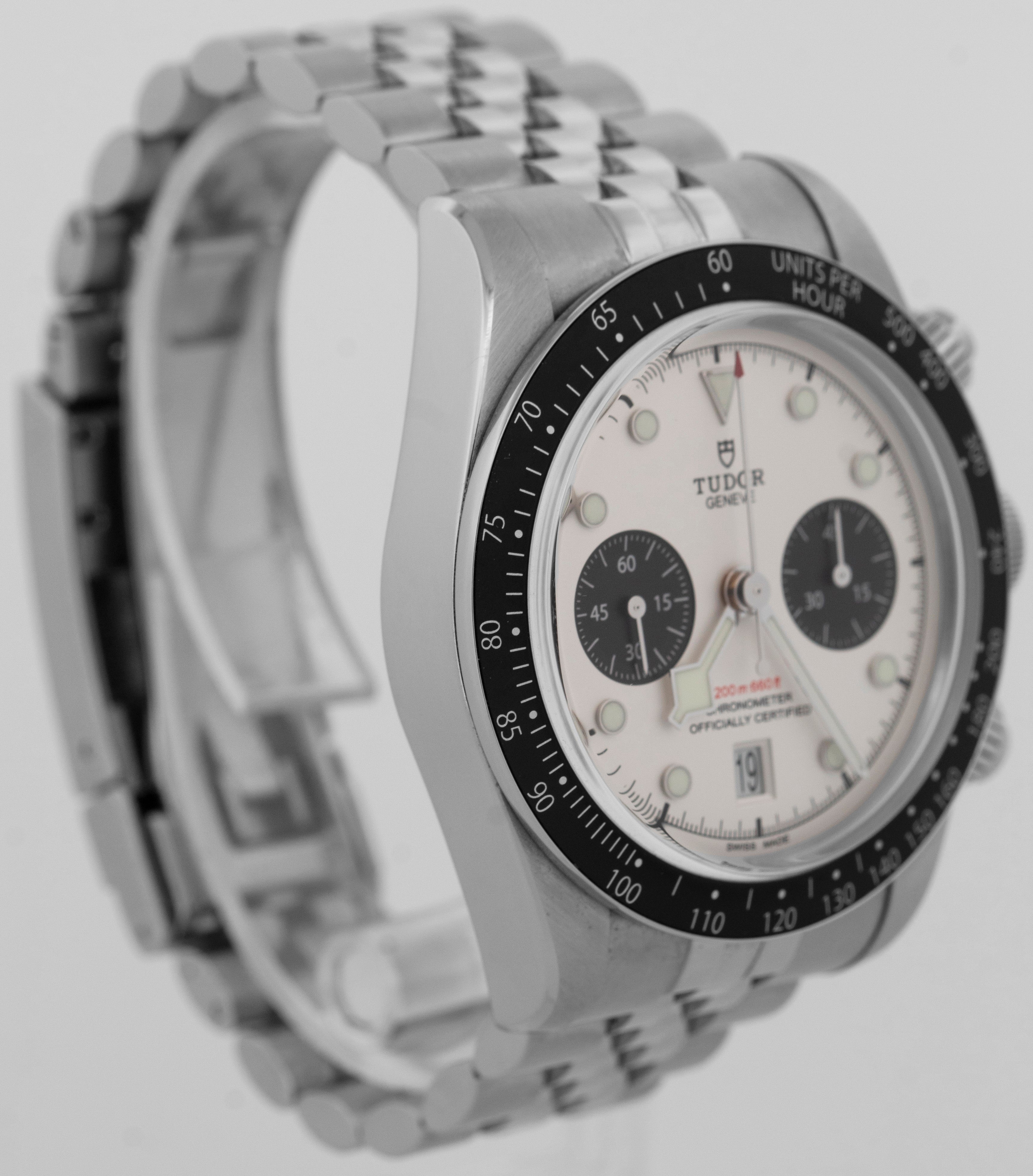 2025 PAPERS Tudor Black Bay Chrono WHITE Stainless Steel 41mm