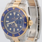 2019 PAPERS Rolex Submariner Date BLUE Two-Tone 18K Steel 40mm 116613 LB BOX