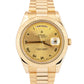 MINT PAPERS Rolex Day-Date II 41mm CHAMPAGNE 18K Yellow Gold Fluted 218238 BOX