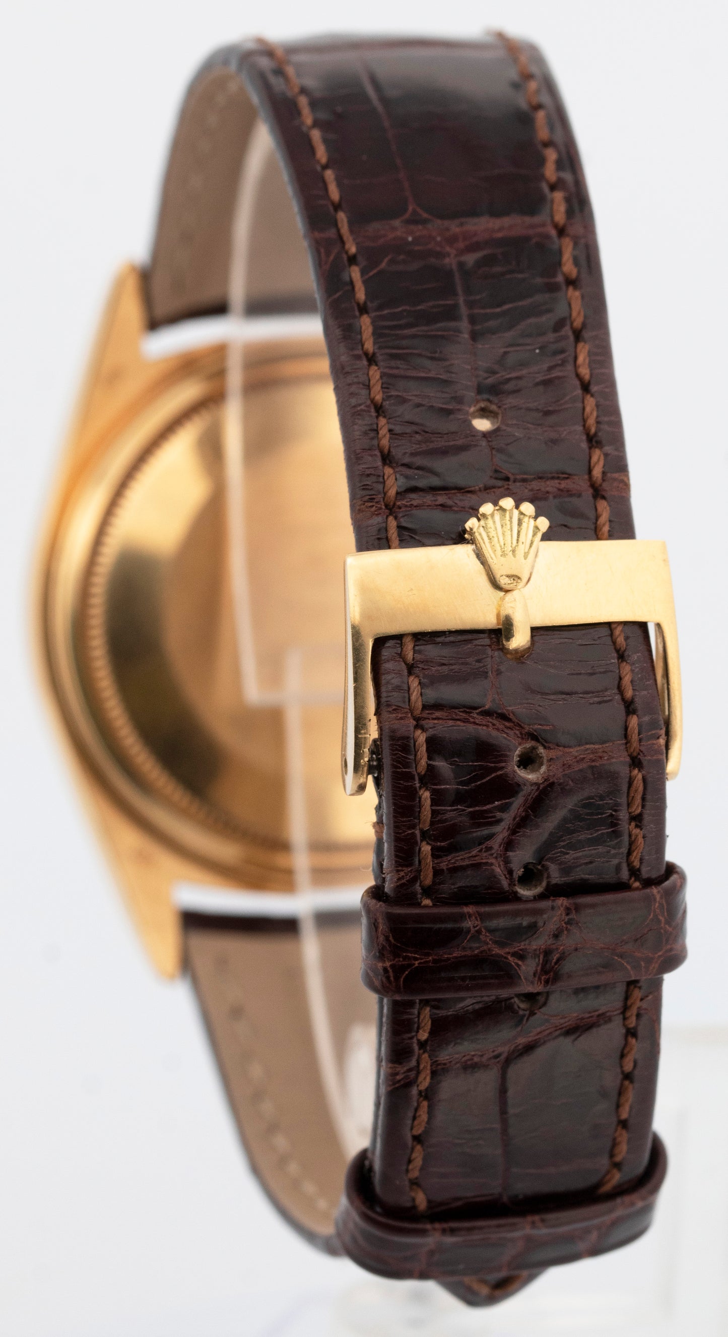 PAPERS Rolex Day-Date President Champagne Tapestry 18K Gold 36mm Watch 18038 BOX