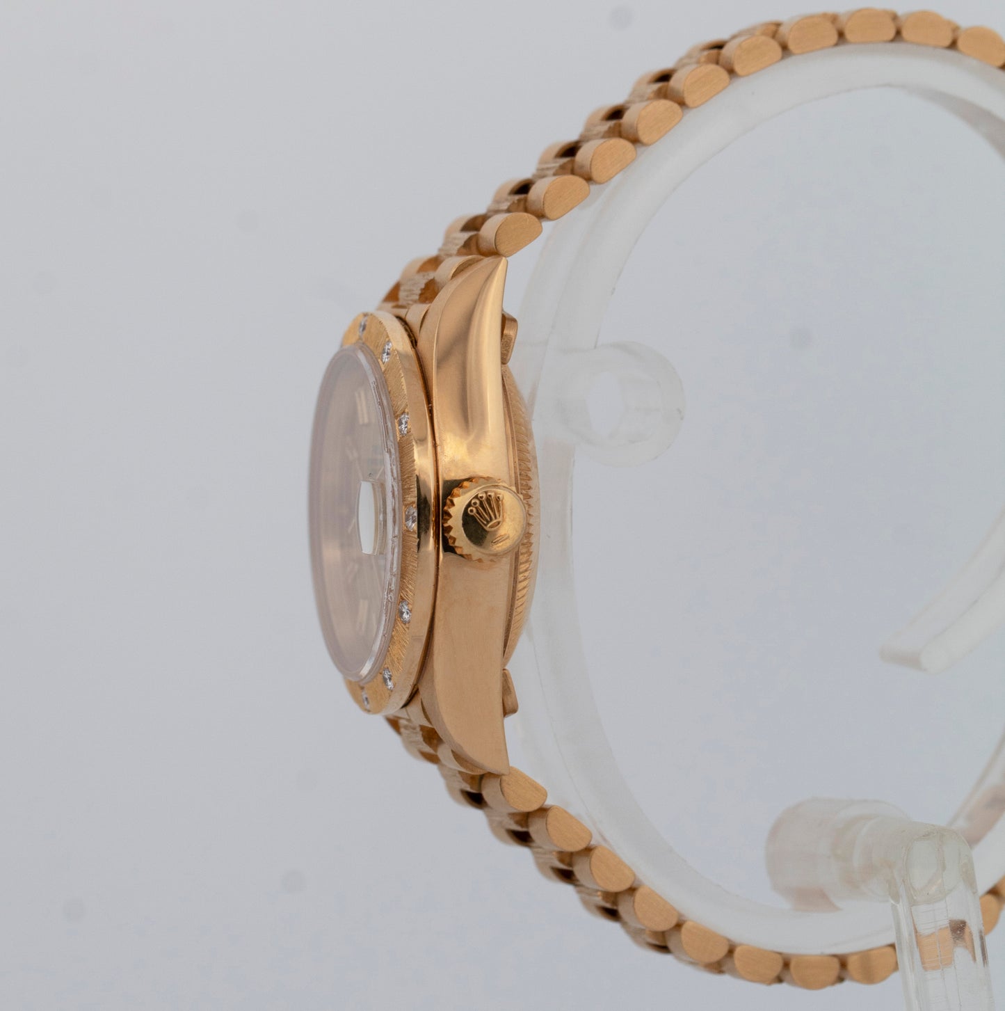 PAPERS Rolex DateJust President 26mm FACTORY DIAMOND BARK 18K Gold 69288 BOX