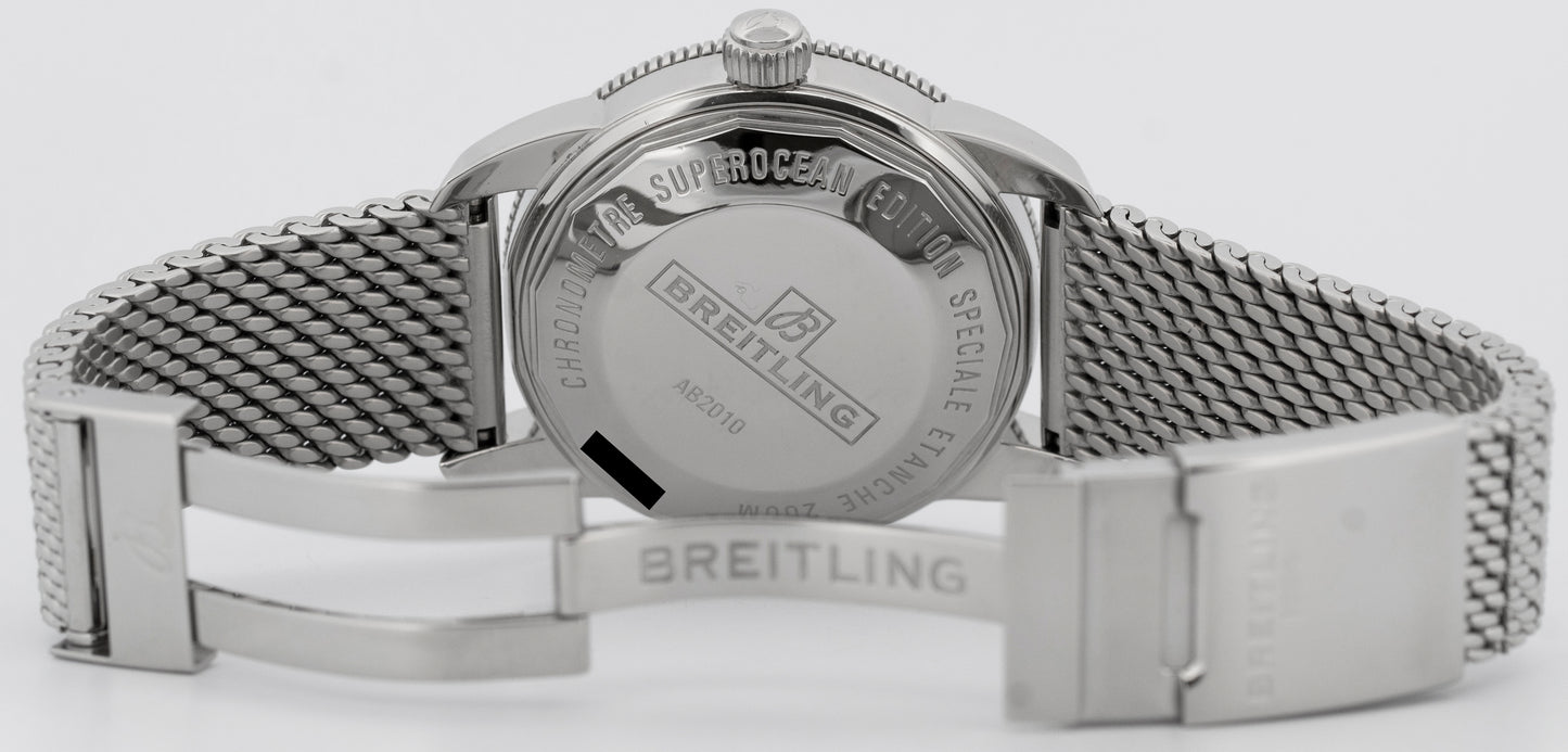 PAPERS Breitling Superocean Heritage B20 Stainless 42mm Black Watch AB2010 BOX