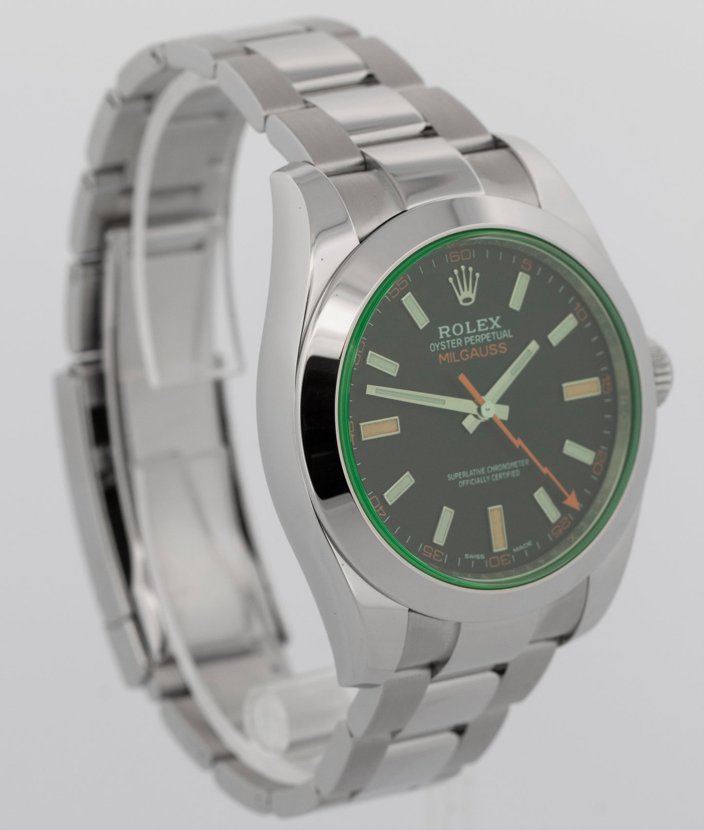 2023 Rolex Rolex Milgauss 116400 GV Black Steel 40mm Watch Box Papers