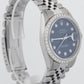 Rolex DateJust 36mm Blue Stainless Steel DIAMOND Automatic Jubilee Watch 1603