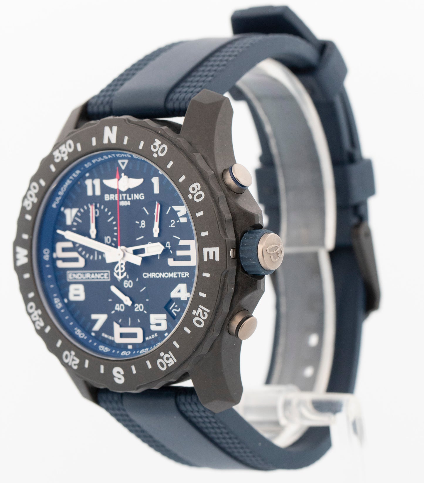 Breitling Endurance Pro X82310 Blue 44mm Chronograph Watch Box Papers