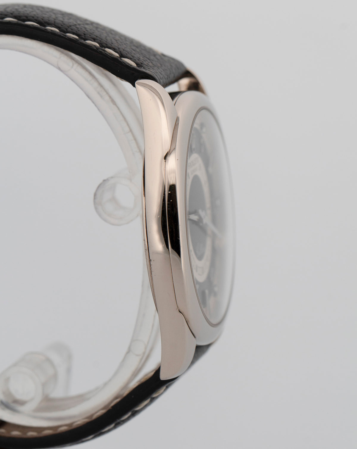Rolex Cellini Danaos 4243/9 Black Silver 18K White Gold Manual 38mm Watch
