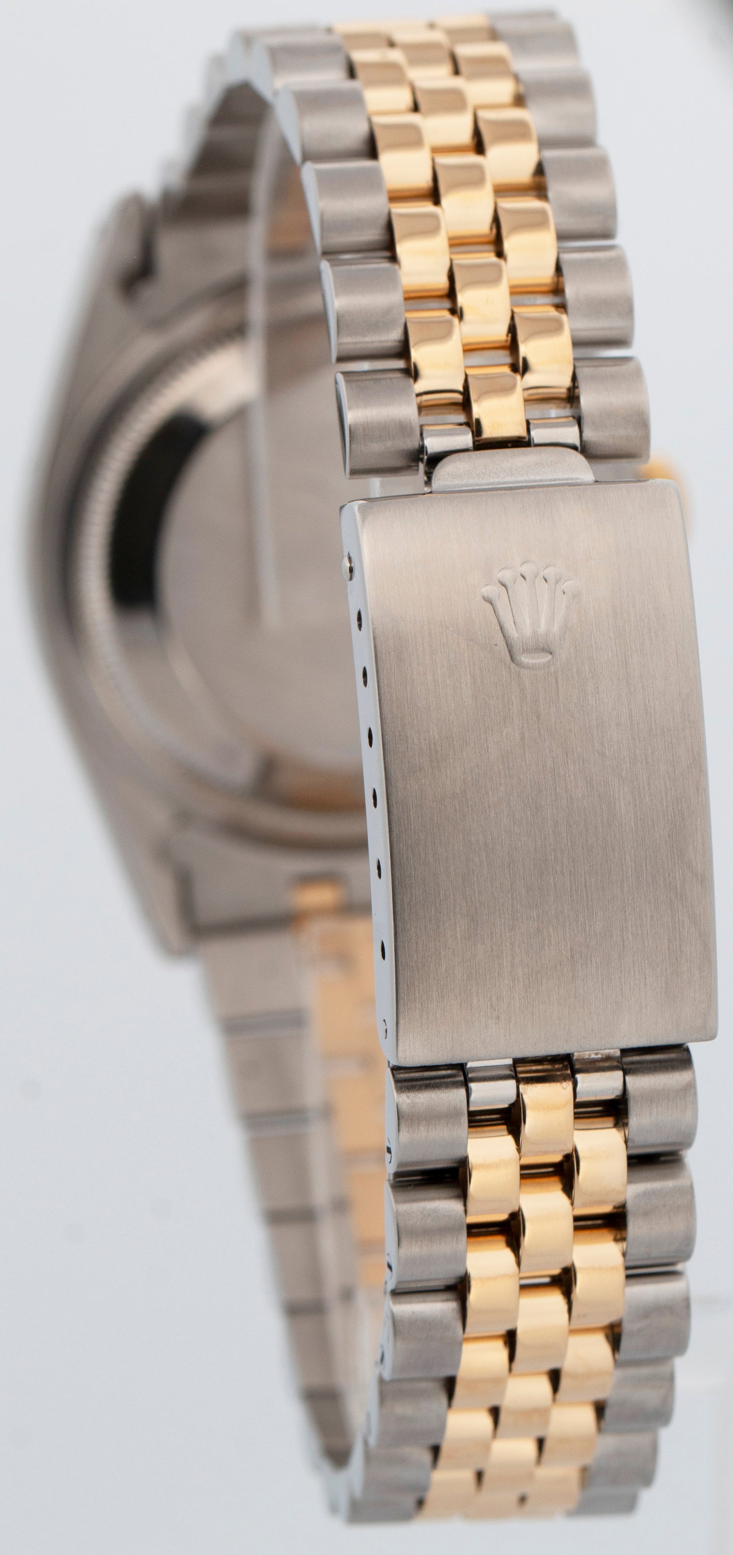 Rolex DateJust 36mm BLUE 18K Yellow Gold Stainless Steel JUBILEE Watch 16233