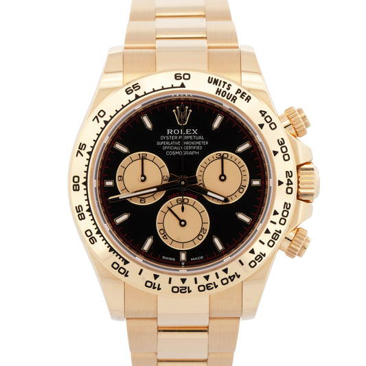 2024 PAPERS Rolex Daytona 40mm Black NEWMAN 18K Yellow Gold 126508 Watch BOX