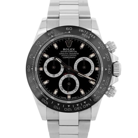 2022 PAPERS Rolex Daytona Cosmograph BLACK Ceramic 40mm Stainless 116500 LN BOX