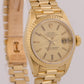VINTAGE Rolex DateJust President 26mm CHAMPAGNE 18K Yellow Gold Fluted 6917
