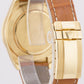 Rolex Daytona Cosmograph 18K Yellow Gold WHITE 40mm Brown Leather 16518 Watch