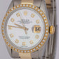 PAPERS Rolex DateJust 36mm MOP DIAMOND 18K Gold Two-Tone Steel Watch 16013 BOX