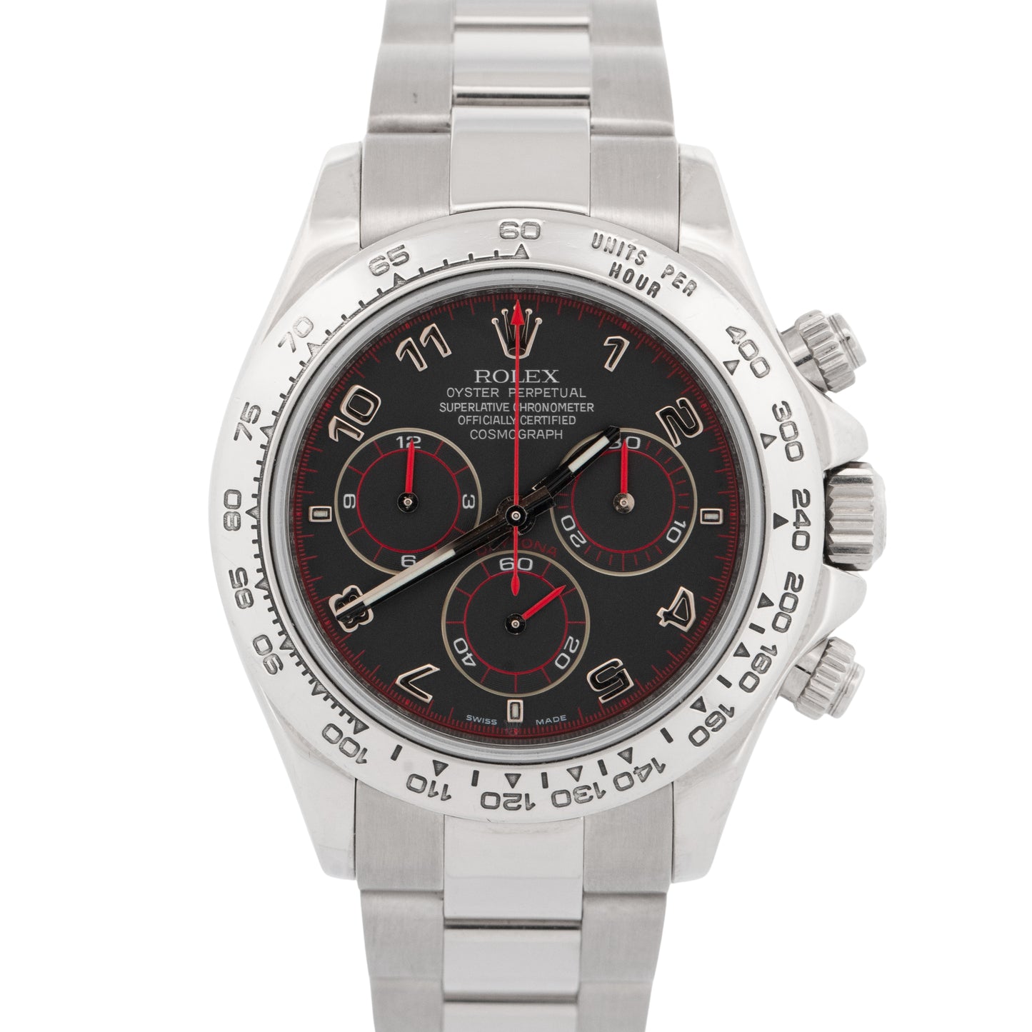 PAPERS Rolex Daytona Cosmograph BLACK RACING White Gold Oyster Watch 116509 BOX