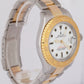 PAPERS Rolex Yacht-Master 40mm WHITE REHAUT Two-Tone 18K Yellow Gold 16623 BOX