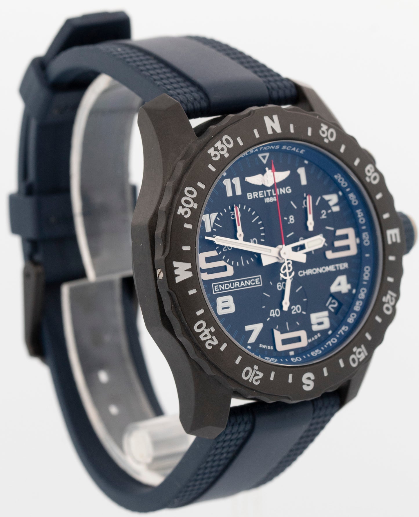 Breitling Endurance Pro X82310 Blue 44mm Chronograph Watch Box Papers