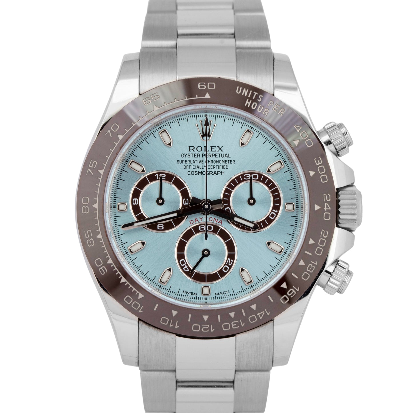 2021 NEW PAPERS Rolex Daytona GLACIER ICE BLUE 40mm 950 Platinum 116506 BOX