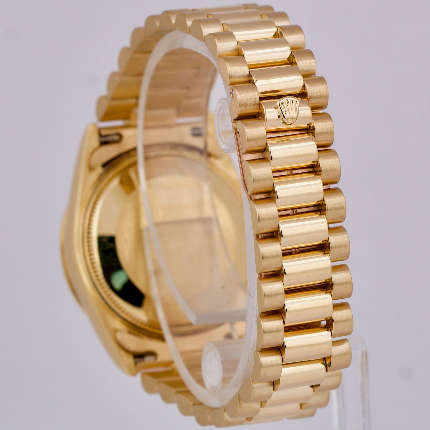 Rolex DateJust President 31mm CHAMPAGNE 18K Yellow Gold Fluted Watch 68278