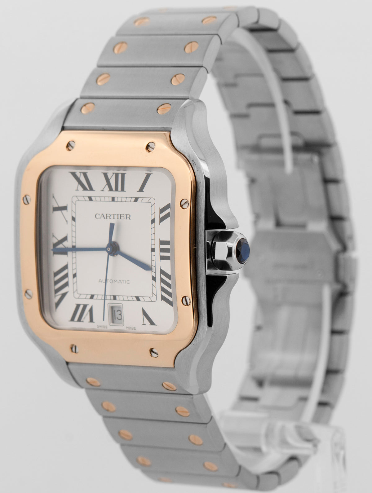 Cartier Santos 4072 / W2SA0009 White Two-Tone Gold 39.8mm Watch Box Papers