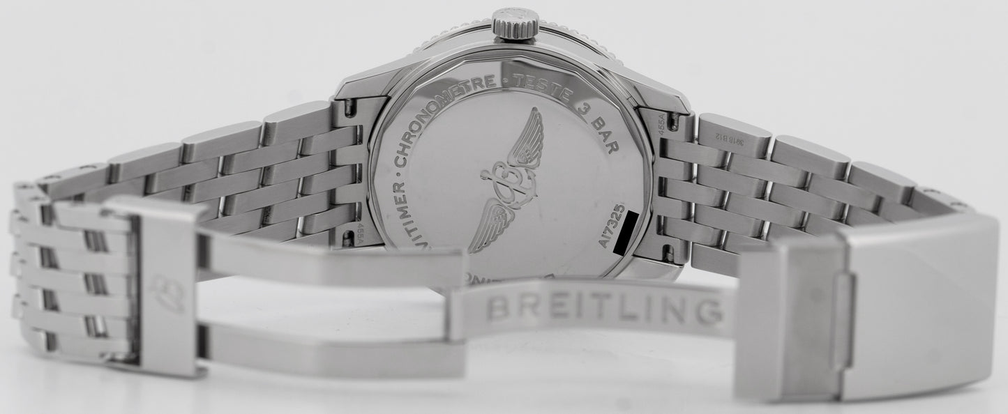 Breitling Navitimer Stainless Steel Blue 38mm Automatic Date Watch A17325