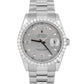 MINT Rolex Day-Date Presidential 36mm Silver DIAMOND 950 Platinum Watch 118206